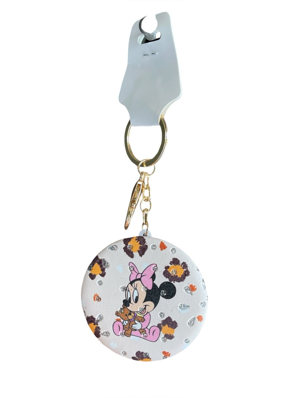 BABY MINNIE MOUSE DOUBLE SIDED MIRROR KEYCHAIN BAGCHARM